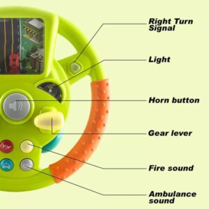 Play Steering Wheel Toy Simulation Driving Car Toy with Light and Sound