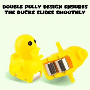 Duck Slide Toy Set, Funny Automatic Duck Chasing Race Track Game Set, Climbing Duckling Lovely Toy Escalator with Lights and Music, Cute Cartoon Ladder with 3 Ducks