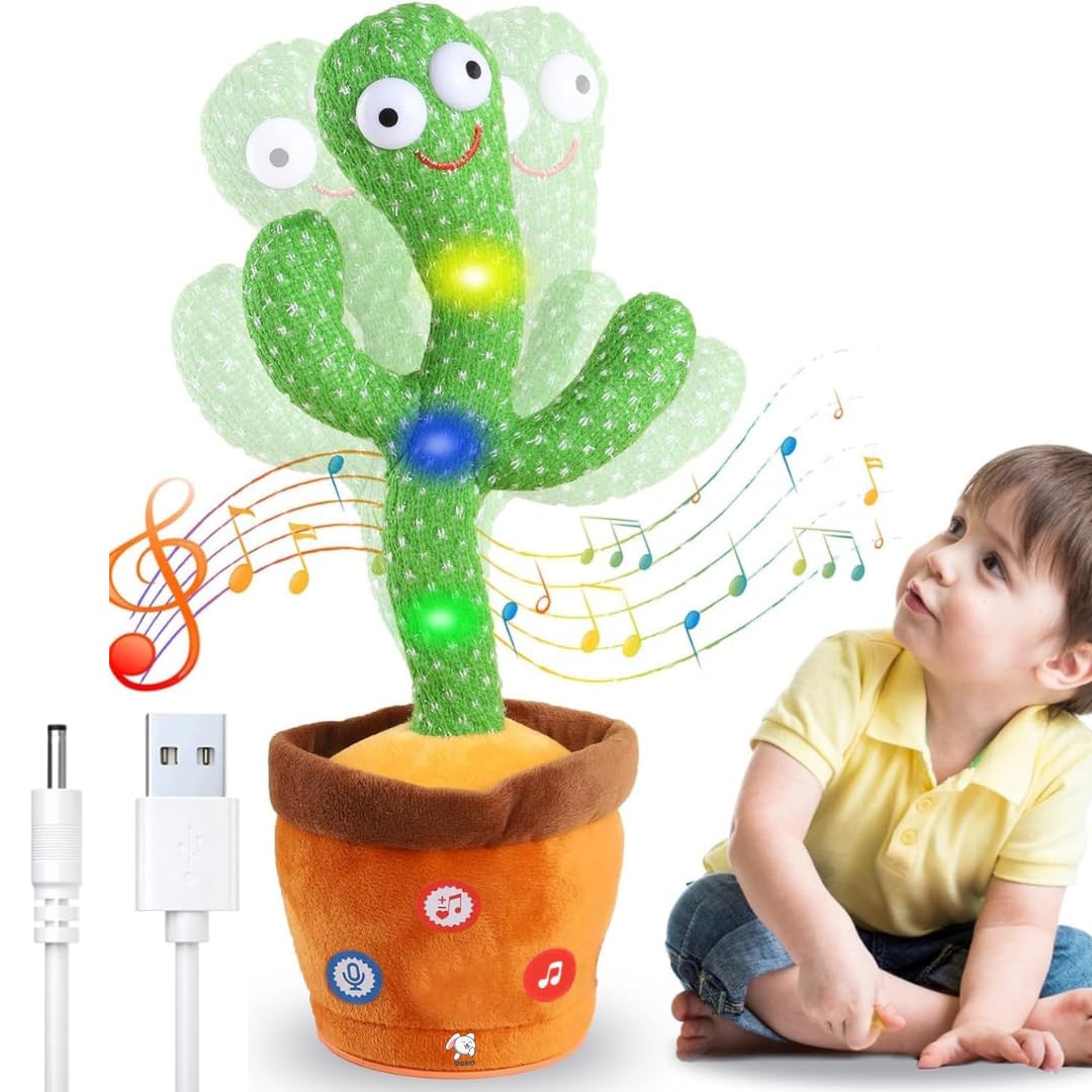 Talking Cactus Baby Toys for Kids Dancing Cactus Toys Can Sing Wriggle & Singing Recording Repeat What You Say Funny Education Toys for Children Playing Home Decor for Kids