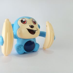 Dancing Monkey Musical Toy for Kids Baby Spinning Rolling Doll Tumble Toy with Voice Control Musical Light and Sound Effects with Sensor