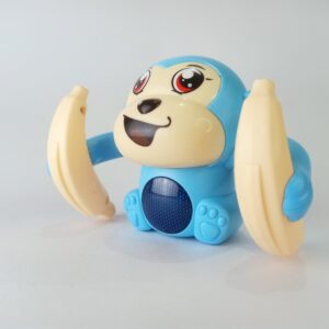 Dancing Monkey Musical Toy for Kids Baby Spinning Rolling Doll Tumble Toy with Voice Control Musical Light and Sound Effects with Sensor