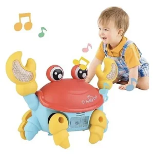 Crawling Crab Baby Musical Toy with LED Lights | Interactive Early Learning Entertainment Toy for Kids | Battery Operated Fun Pet for Toddlers & Infants