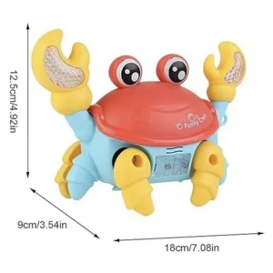 Crawling Crab Baby Musical Toy with LED Lights | Interactive Early Learning Entertainment Toy for Kids | Battery Operated Fun Pet for Toddlers & Infants