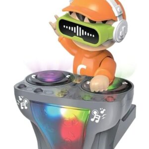 Kids Dancing DJ COCO Robot Toy with LED Lights, Music Player, Bump & Go Action, Battery Operated, Best for Birthday Gift for Kids