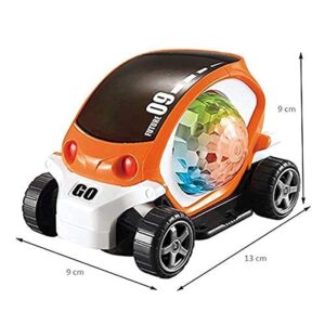 Future 09 Musical Stunt Car Rotate 360° with Flashing Light & Music, Multicolor