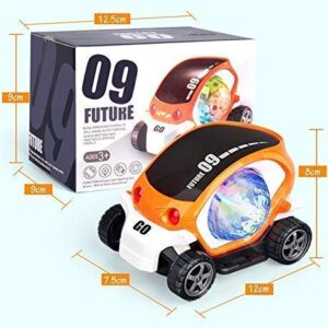 Future 09 Musical Stunt Car Rotate 360° with Flashing Light & Music, Multicolor