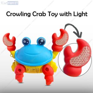 Crawling Crab Baby Musical Toy with LED Lights | Interactive Early Learning Entertainment Toy for Kids | Battery Operated Fun Pet for Toddlers & Infants