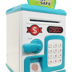 Gooyo ATM Machine Toy Savings Bank for Kids & Adults Money Safe Piggy Bank with Light Sound Effects Password Protection Coin & Paper Money Slots Financial Education Toy