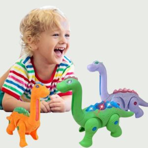 Dinosaur Musical Toy - Electronic Pet Dino with Real Voice, Colorful LED Lights for 12 Months + Boys & Girls I Birthday Gift