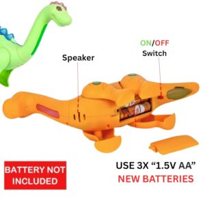 Dinosaur Musical Toy - Electronic Pet Dino with Real Voice, Colorful LED Lights for 12 Months + Boys & Girls I Birthday Gift