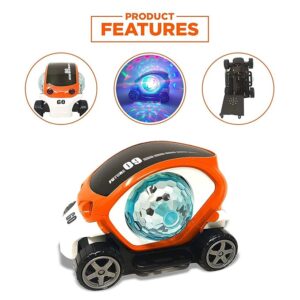 Future 09 Musical Stunt Car Rotate 360° with Flashing Light & Music, Multicolor