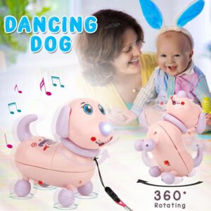 Dancing Dog Toys for Kids with LED Lights Music