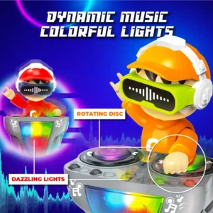 Kids Dancing DJ COCO Robot Toy with LED Lights, Music Player, Bump & Go Action, Battery Operated, Best for Birthday Gift for Kids