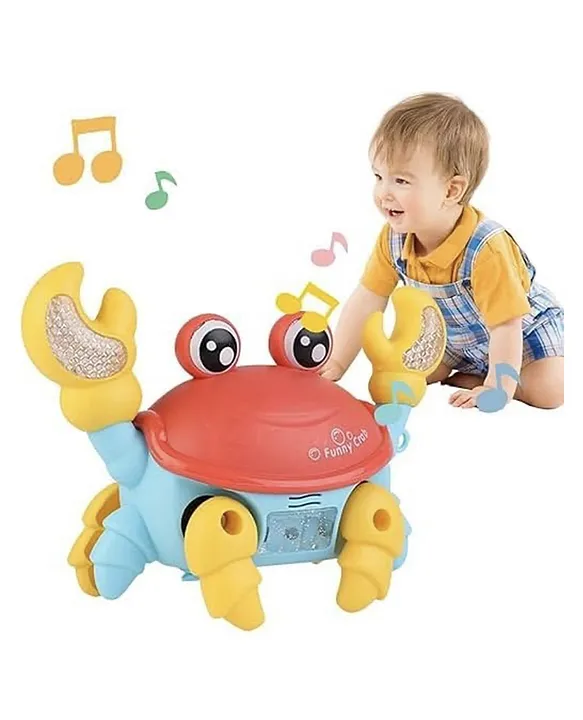 Dancing Crawling Crab Toy for Kids with LED Lights and Sound Walking Moving Toys for Babies Infant Toddlers Fun Interactive Early Learning Educational Toys for Girls and Boys