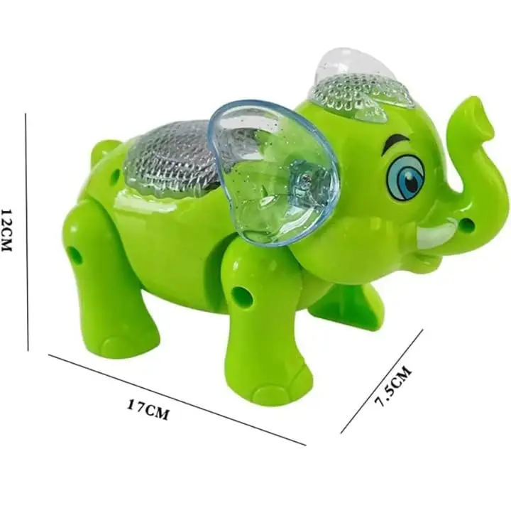 Cute Electronic Pets Musical Flash Lighting Walking Elephant Toy Cool Dancing Toy for Boys and Girls Kids or Toddlers Gift for 1 to 5 Year Old Boy or Girl (Random Color Send)