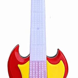 Music & Lights Guitar for Kids – Battery Operated Toy with On/Off Switch | Demo Sounds, Bright Lights, Safe Nylon Strings | Educational Gift for 3+ Kids