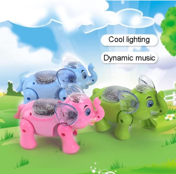 Cute Electronic Pets Musical Flash Lighting Walking Elephant Toy Cool Dancing Toy for Boys and Girls Kids or Toddlers Gift for 1 to 5 Year Old Boy or Girl (Random Color Send) - Image 3