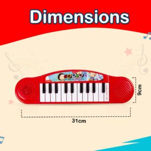 Gooyo Battery Operated Multi-Functional Portable Organ/Piano/Keyboard Musical Toy for Kids/Babies/Girls/Boys/Gifts | Red Color