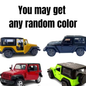 Mahindra Thar 4x4 Toy Car – 1:32 Die-Cast Metal SUV Model for Kids | Collectible Thar Car Toy with Pull Back Action, Rubber Tyres & Openable Doors | Miniature Jeep Toy (Yellow)