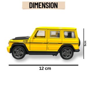 Mercedes G Wagon With Openable Doors And Realistic Interior - 1:36 Scale For Kids And Collectors - Yellow