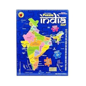 Educational India Map Puzzle, 100 Pieces, States and Capitals Learning Game, Ages 5+