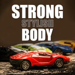 Lamborghini Toy Die-cast Model Car 1:32 Scale Metal Vehicle Pull Back Super High Speed Car with Openable Doors Miniature Realistic Vehicle for Kids Boys Girls