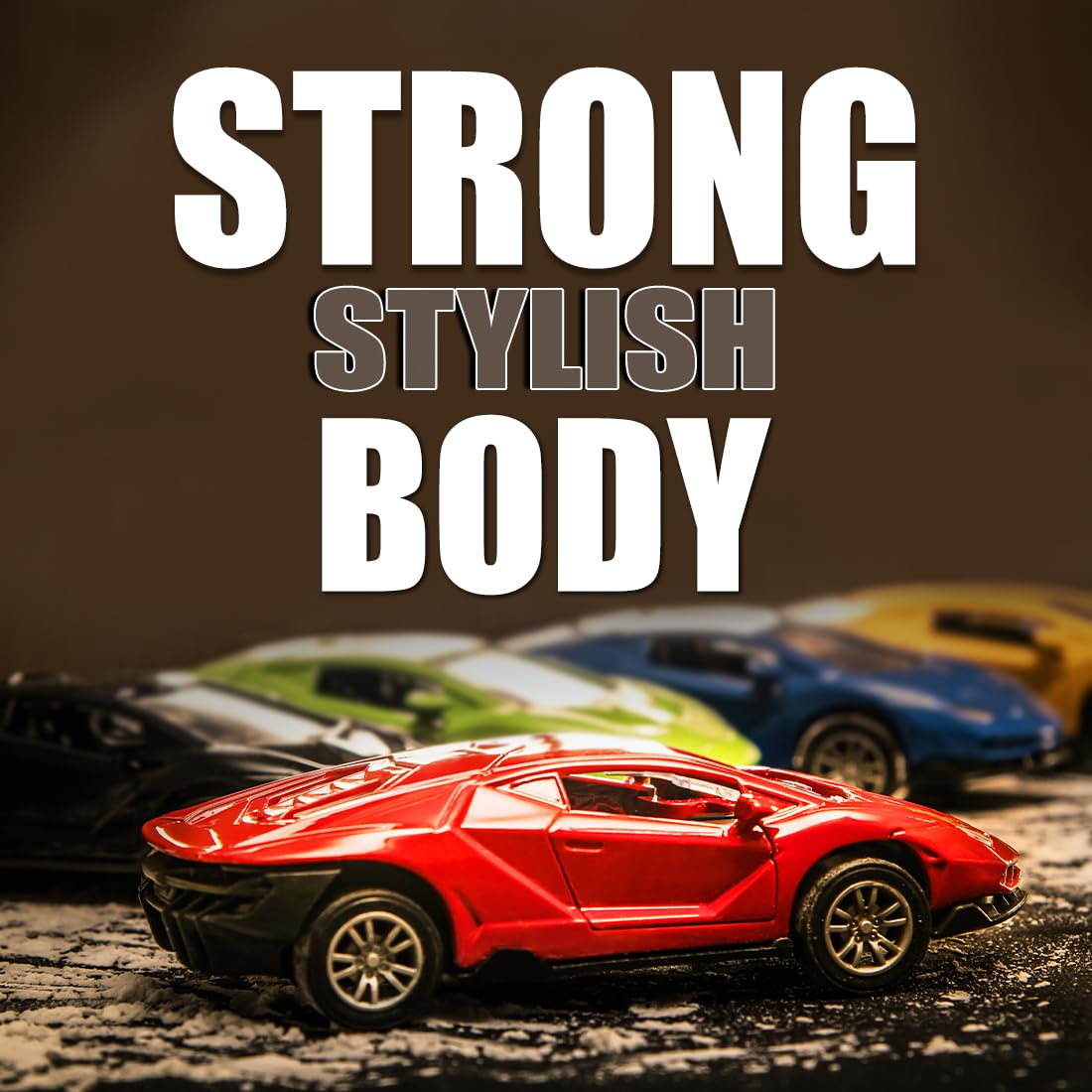 Lamborghini Toy Die-cast Model Car 1:32 Scale Metal Vehicle Pull Back Super High Speed Car with Openable Doors Miniature Realistic Vehicle for Kids Boys Girls - Image 6