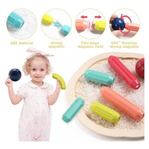 Magnetic Sticks Building Blocks for Kids Magnetic Toys for Boys Age 3+ Year Old Educational Stem Learning Magnet Stick with Balls Game Set (36 Pcs Magnetic Sticks-Ball) (Copy)