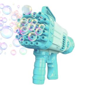 Electric Gatling Bubble Gun for Kids with Soap Solution Indoor and Outdoor Toys for Toddlers Bubble Launcher Machine for Girls and Boys (Colour as per Stock)