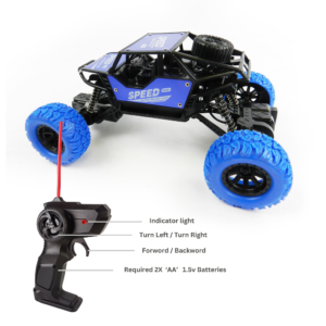 Remote Control Car for Kids Rock Crawler 2 Wd Monster Truck Offroad High Speed Climbing RC Car Toy Vehicle Car for Boys & Girls (Blue)
