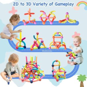 Magnetic Sticks Building Blocks for Kids Magnetic Toys for Boys Age 3+ Year Old Educational Stem Learning Magnet Stick with Balls Game Set (36 Pcs Magnetic Sticks-Ball) (Copy)