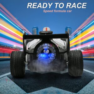 F1 Car High Speed F1 Formula Racing Car Toy with Smoke for Kids with Joystick Remote Control LED Lights, Battery Powered Multicolour Best Gift