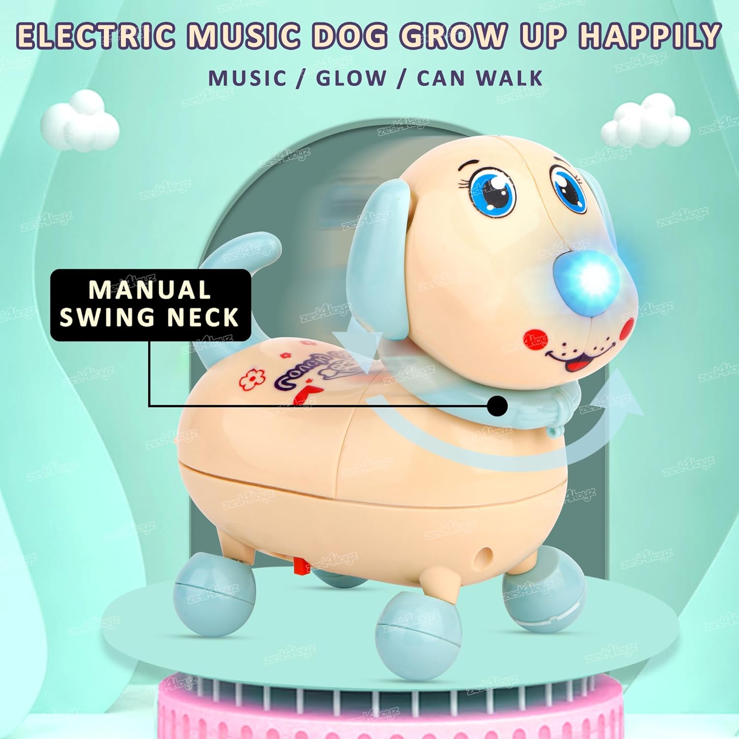 Battery Operated Light Music Dog Toy Cute Walking Puppy Toy - Image 2