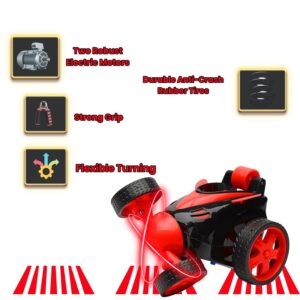 Rechargeable 360° Rotating & Rolling Small Stunt Car Toy with Remote Controller | Multicolour
