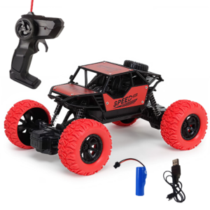 Remote Control Car for Kids Rock Crawler 2 Wd Monster Truck Offroad High Speed Climbing RC Car Toy Vehicle Car for Boys & Girls (Red)