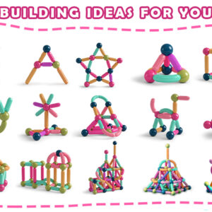 Magnetic Sticks Building Blocks for Kids Magnetic Toys for Boys Age 3+ Year Old Educational Stem Learning Magnet Stick with Balls Game Set (36 Pcs Magnetic Sticks-Ball) (Copy)
