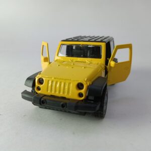 Mahindra Thar 4x4 Toy Car – 1:32 Die-Cast Metal SUV Model for Kids | Collectible Thar Car Toy with Pull Back Action, Rubber Tyres & Openable Doors | Miniature Jeep Toy (Yellow)