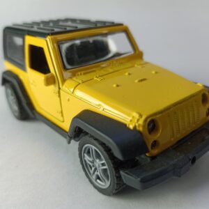 Mahindra Thar 4x4 Toy Car – 1:32 Die-Cast Metal SUV Model for Kids | Collectible Thar Car Toy with Pull Back Action, Rubber Tyres & Openable Doors | Miniature Jeep Toy (Yellow)