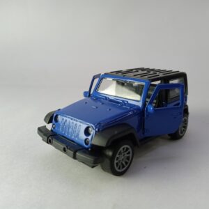 Mahindra Thar 4x4 Toy Car – 1:32 Die-Cast Metal SUV Model for Kids | Collectible Thar Car Toy with Pull Back Action, Rubber Tyres & Openable Doors | Miniature Jeep Toy (Blue - Open ROOF)