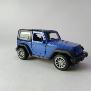 Mahindra Thar 4x4 Toy Car – 1:32 Die-Cast Metal SUV Model for Kids | Collectible Thar Car Toy with Pull Back Action, Rubber Tyres & Openable Doors | Miniature Jeep Toy (Blue - Open ROOF)