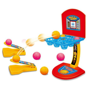 Shoot-A-Basketball Board Game for Boys & Girls Tabletop Action for 1 or 2 Players Easy to Assemble Portable Basket Ball Indoor Games Ideal for Birthday Gift