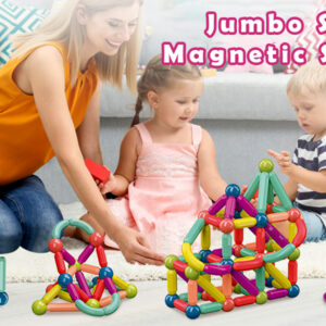 Magnetic Sticks Building Blocks for Kids Magnetic Toys for Boys Age 3+ Year Old Educational Stem Learning Magnet Stick with Balls Game Set (36 Pcs Magnetic Sticks-Ball) (Copy)