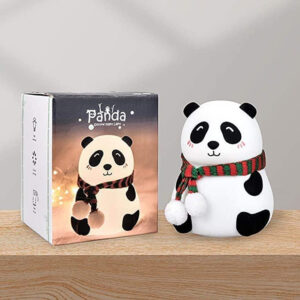 Rechargeable Silicone Panda Night Light for Kids | 7-Color LED Changing Lamp |Adorable Room Decor & Gift for Toddlers, Teens, & Valentine's Day Present|Soft Nightlight| Multicolour Light