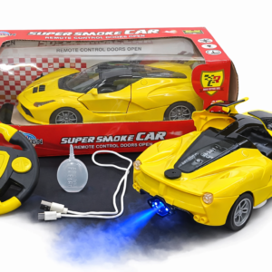 Remote Control Super Car (Ferrari) with Rechargeable Sports Racing Car Like Model with Open-able Doors &  Light and Smoke