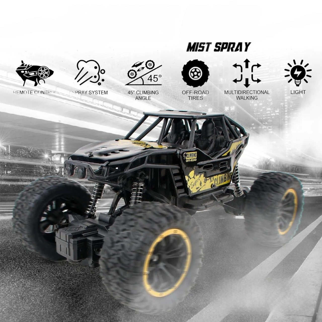 Remote Control Car for Kids with Mist Smoke Spray (Smoke) - Image 4